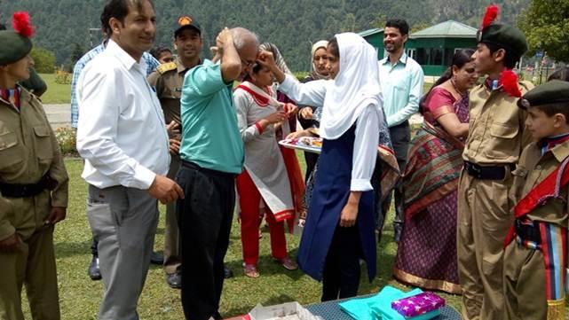Raksha Bandhan was celebrated in school today with great joy and enthusiasm. All the students and teachers took part in the celebration. Rakhis were tied by girl students and female teachers and best wishes were exchanged.