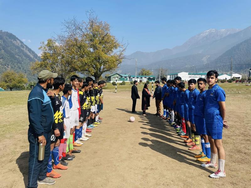 Friendly football match between AGPS Pahalgam and Oxford Presentation High School Anantnag at AGPS Pahalgam on 25th October 2022